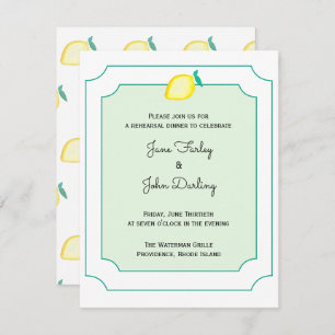 Lemon Rehearsal Dinner Invitation