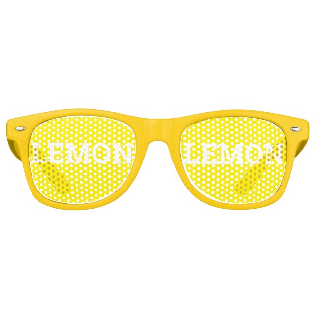 LEMON retro Shades / Fun Party Sunglasses (Front)