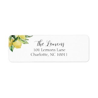 Lemon Return Address Label