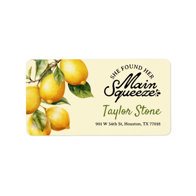 Lemon Return Address Labels (Front)