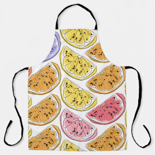 Lemon seamless pattern. summer background with cit apron