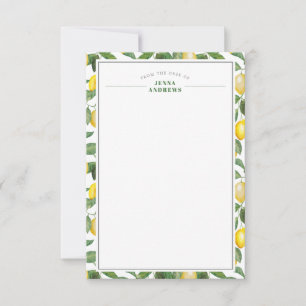 Lemon Season   Desk Correspondence Card