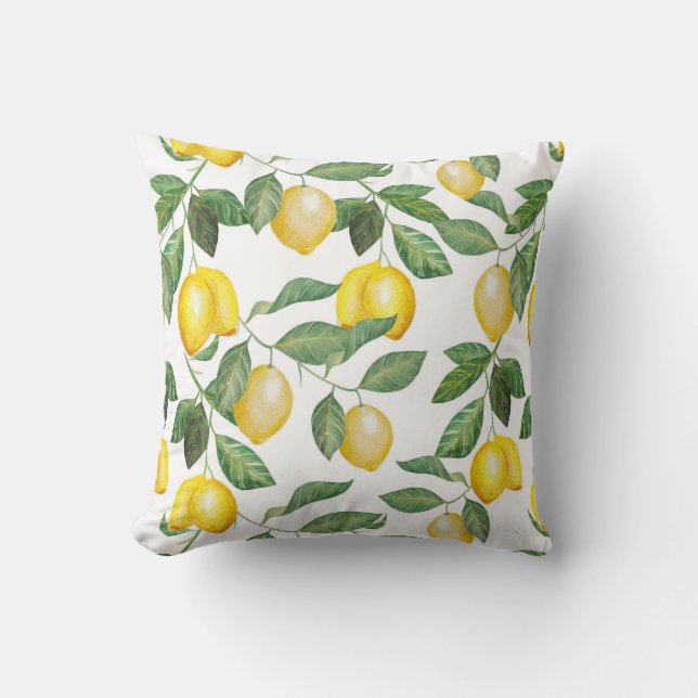 Lemon Season | Throw Pillow (Front)