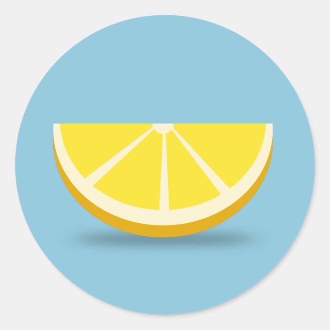 Lemon Segment Classic Round Sticker (Front)