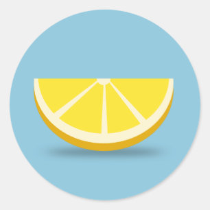 Lemon Segment Classic Round Sticker