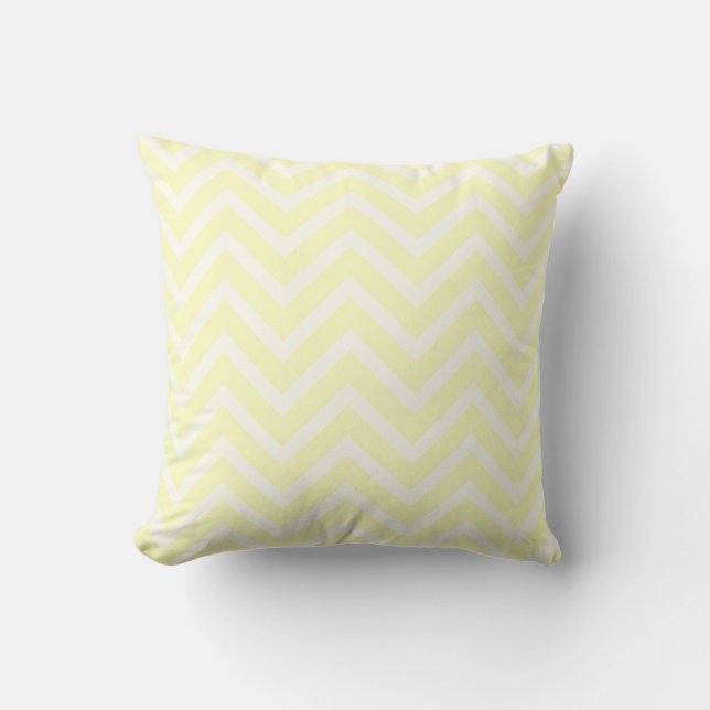 Lemon Sepia Chevron Throw Pillow (Front)