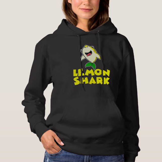 Lemon Shark Vitamin C Small Evergreen Tree Yellow  Hoodie (Front)