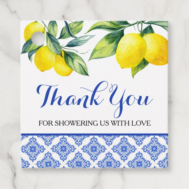 Lemon Shower Favour Tags (Front)