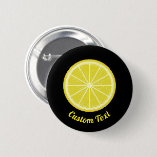 Lemon Slice 2 Inch Round Button