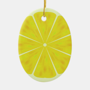Lemon Slice Ceramic Ornament