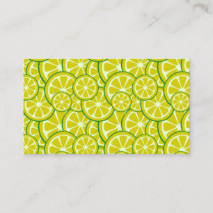 Lemon Slice Citric Yellow Lime Citrus Lemonade Business Card