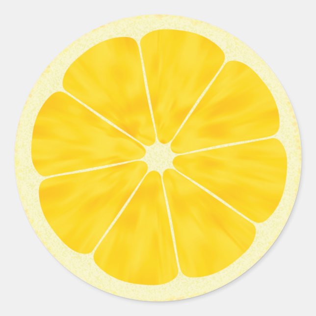 Lemon Slice Classic Round Sticker (Front)