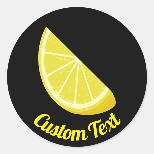 Lemon Slice Classic Round Sticker (Front)