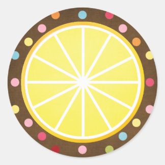 Lemon slice classic round sticker