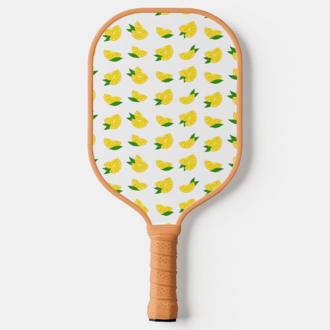 Lemon Slice Cute Citrus Ladies Pickleball Paddle (Back)