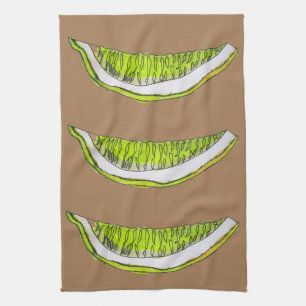 Lemon Slice fruit watercolour illustration Kitchen Towel