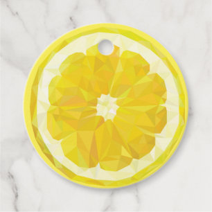 Lemon Slice Geometric Design Fruit Favour Tags