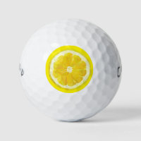 Lemon Slice Geometric Design Fruit