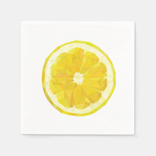 Lemon Slice Geometric Design Napkins