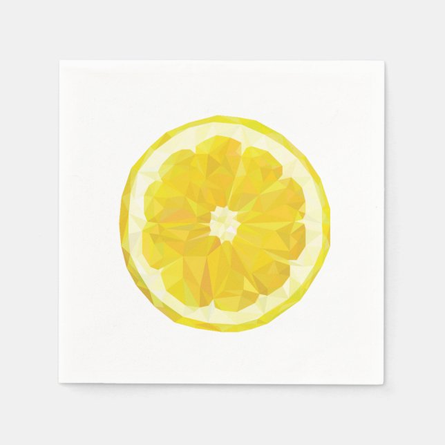 Lemon Slice Geometric Design Napkins (Front)