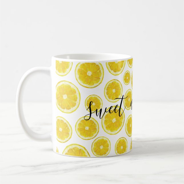 Lemon Slice modern funny quote personal mug (Left)