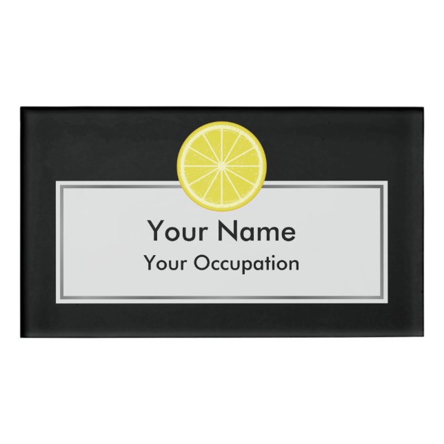 Lemon Slice Name Tag (Front)