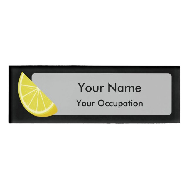 Lemon Slice Name Tag (Front)