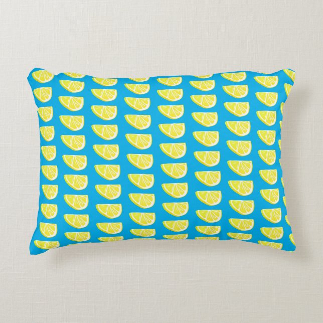 Lemon Slice Pattern  Accent Pillow (Front)