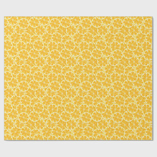 Lemon slice pattern wrapping paper