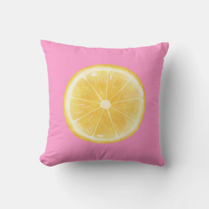 Lemon Slice Print Throw Pillow