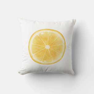 Lemon Slice Print Throw Pillow