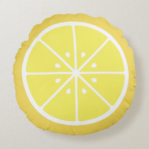 Lemon Slice Round Pillow