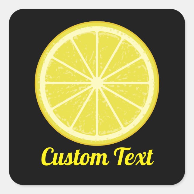 Lemon Slice Square Sticker (Front)
