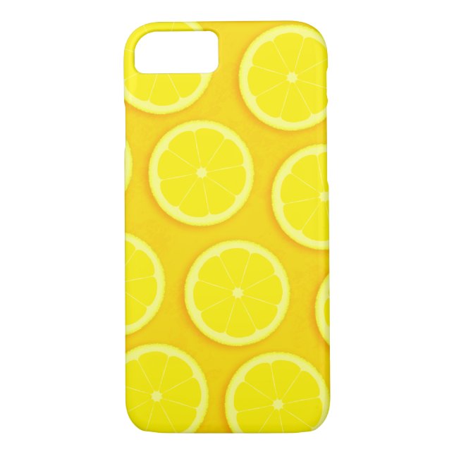 Lemon slice yellow graphic iphone case (Back)