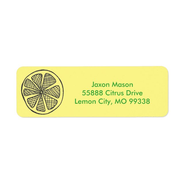 Lemon Slices Address Labels (Front)