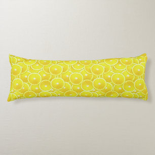 Lemon slices body pillow