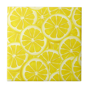 Lemon Slices Design Ceramic Tile