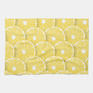 Lemon slices kitchen towel