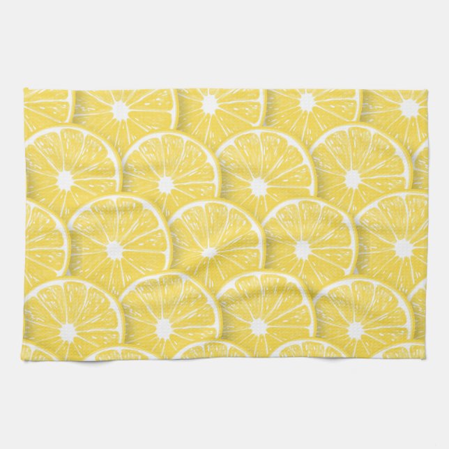 Lemon slices kitchen towel (Horizontal)
