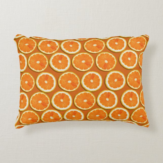 Lemon Slices Pattern Accent Pillow (Front)