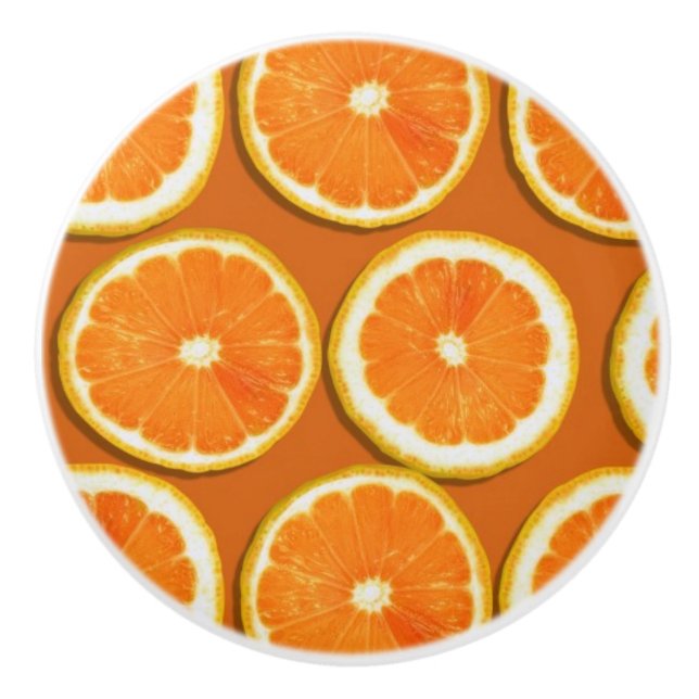 Lemon Slices Pattern Ceramic Knob (Front)