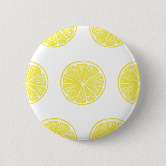 Lemon slices pattern design 2 inch round button (Front)