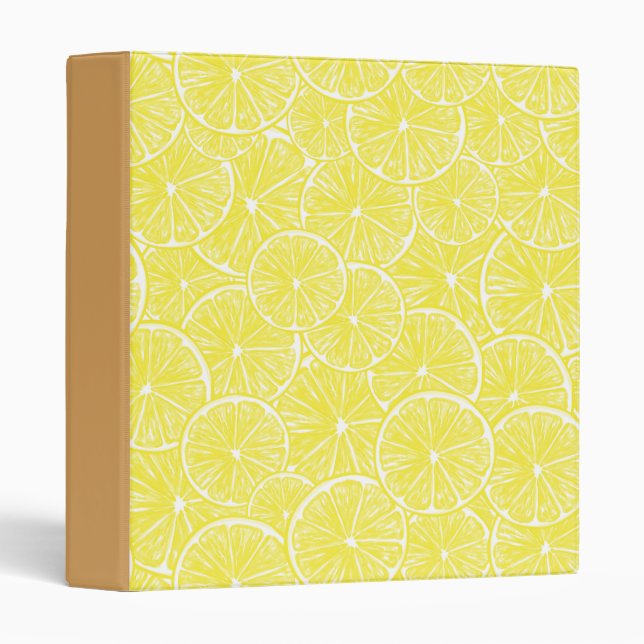 Lemon slices pattern design binder (Front/Spine)