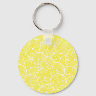 Lemon slices pattern design keychain