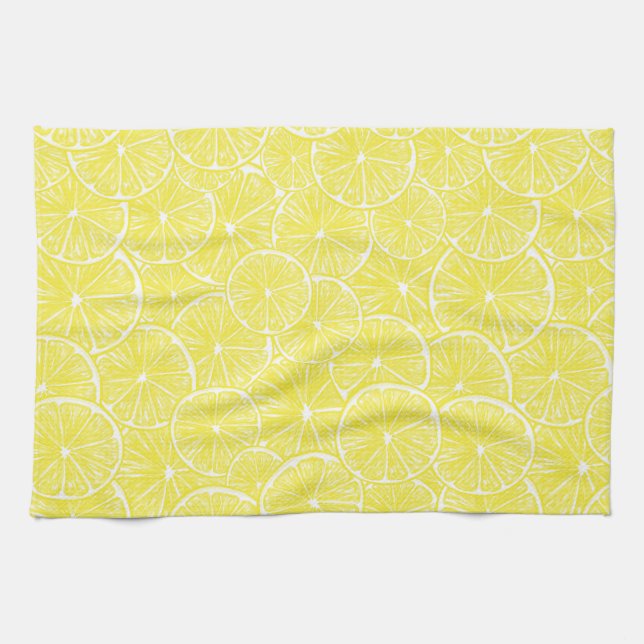 Lemon slices pattern design kitchen towel (Horizontal)