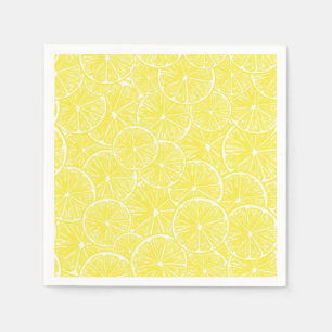 Lemon slices pattern design napkin