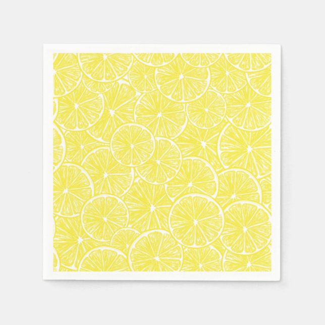 Lemon slices pattern design napkin (Front)