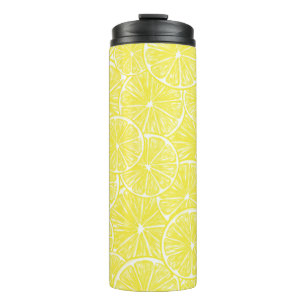 Lemon slices pattern design thermal tumbler