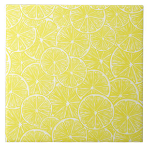 Lemon slices pattern design tile