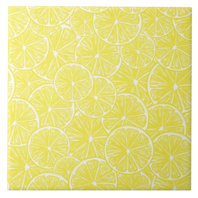 Lemon slices pattern design tile (Front)